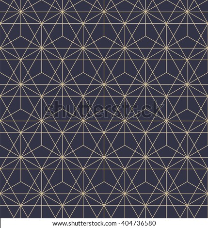 Abstract geometric pattern with lines, squares . A seamless vector background. Dark blue and gold texture.
