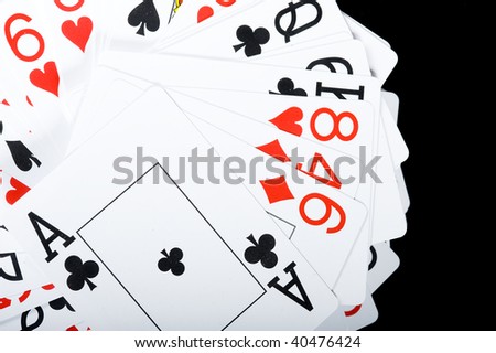 Background with playing cards