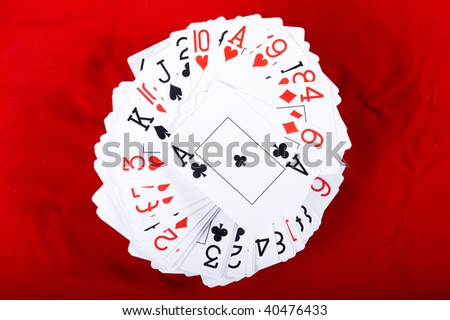 Background with playing cards
