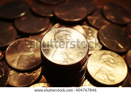 Pennies Stock Photo High Quality 
