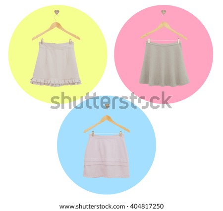 Hanging skirt in the cycle icon
