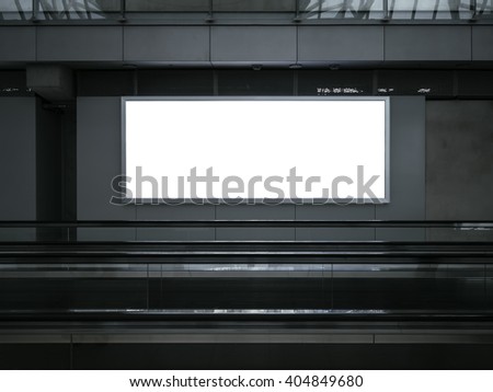 Blank Light Box Mock up Poster Billboard Banner Escalator indoor 