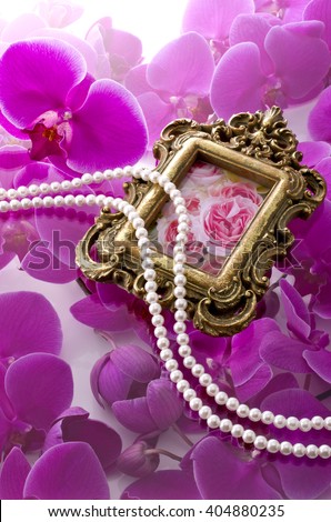 scenery material of the photoframe and pearl