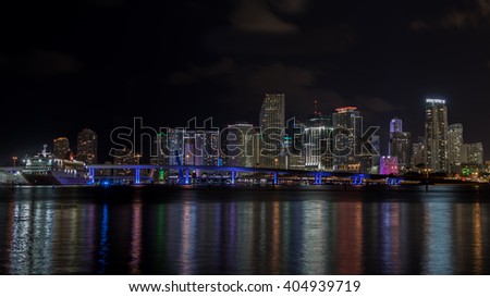 Miami Skyline view from Watsons Island