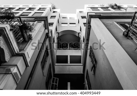 Black and white building Tel Aviv