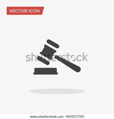 Law Icon in trendy flat style isolated on grey background. Judge Gavel symbol for your web site design, logo, app, UI. Vector illustration, EPS10. Royalty-Free Stock Photo #405011704