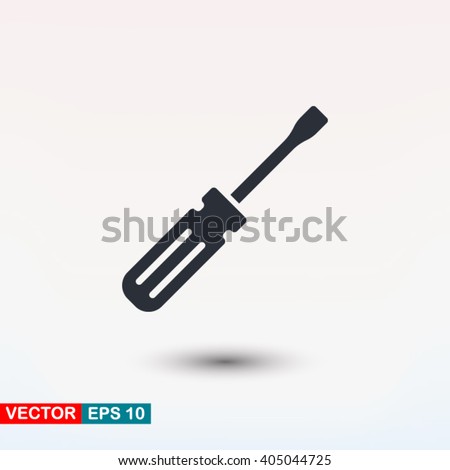 Screwdriver icon vector Royalty-Free Stock Photo #405044725
