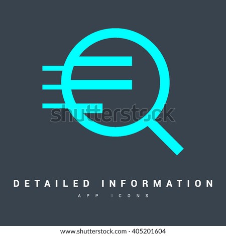 Magnifier isolated minimal single flat linear icon for application and info-graphic. Zoom line vector icon for websites and mobile minimalistic flat design.