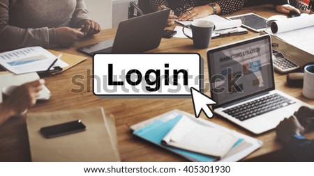 Login Online Digital Technology Click Concept