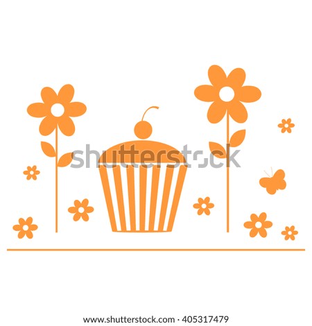 Cupcake and Flowers