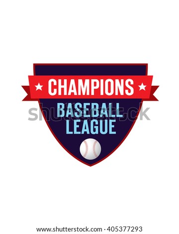 Vector Champions Baseball League Crest