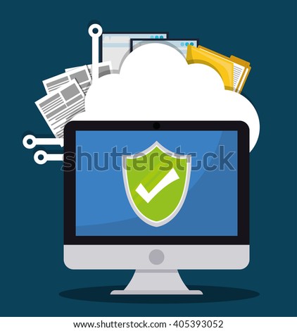 Colorful design of Security System, vector illustration