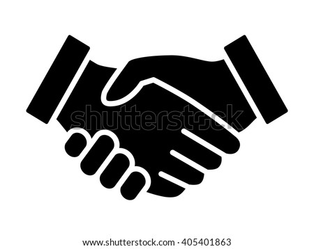 Business handshake / contract agreement flat vector icon for apps and websites Royalty-Free Stock Photo #405401863