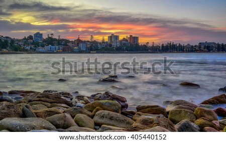Pink Sky At Night / Amazing sunset over Shelly Beach / A long exposure photo showing nature at its finest with beautiful colours and detail throughout. Amazing travel photography