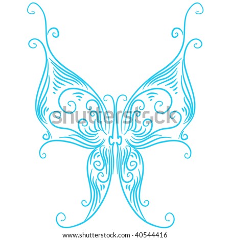 Abstract pattern with butterfly