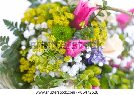 Picture of bouquet with flowers isolated on white