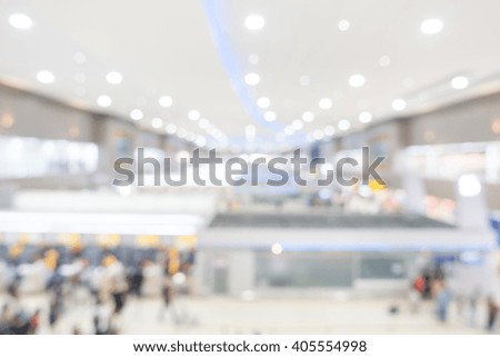 Abstract blur beautiful luxury airport interior for backgounrd