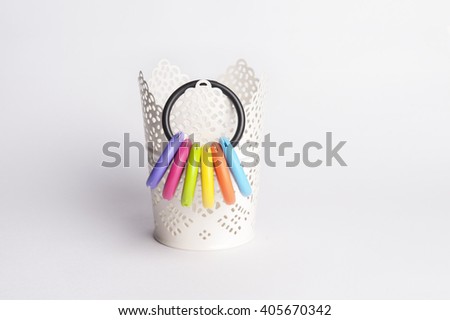 key accessories on a white background