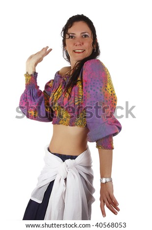 A Gypsy woman dancing