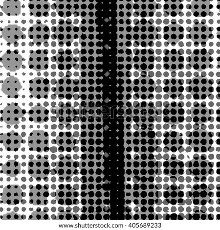 Distress halftone texture with vertical line.