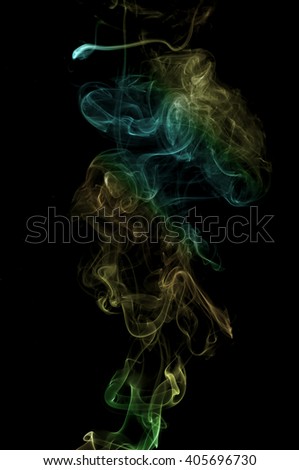 Colorful smoke on the black background. Collection backgrounds colored smoke on a black background. Abstract background
