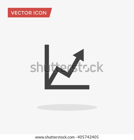 Graph Icon in trendy flat style isolated on grey background. Chart symbol for your web site design, logo, app, UI. Vector illustration, EPS10.