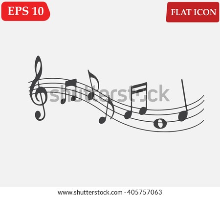Music note Icon . Melody icons set.Vector illustration