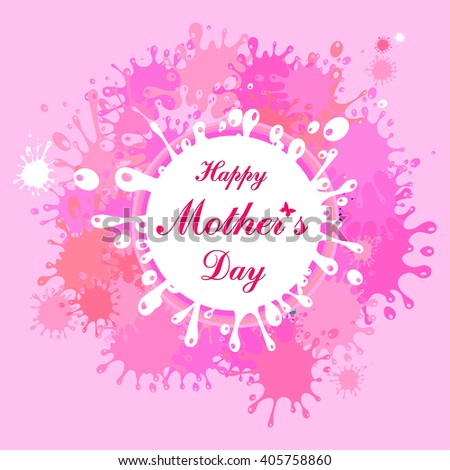 Happy Mother's Day! Greeting card. Vector Illustration