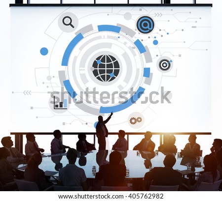 Global Communication Networking Connect Concept