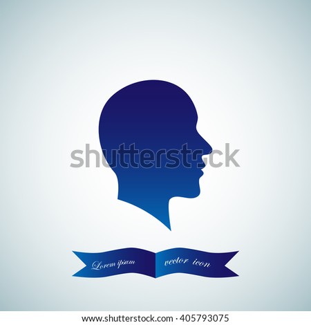 Vector illustration of a silhouette head