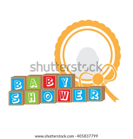 Isolated group of toys with text and a sticker on a white background