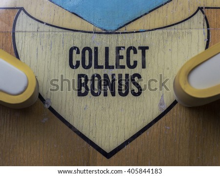 Collect Bonus Logo on a Pinball Machine Royalty-Free Stock Photo #405844183