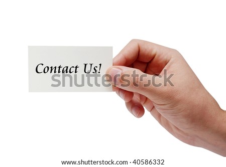 Man's hand with card