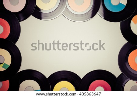 Copy space, old record Royalty-Free Stock Photo #405863647