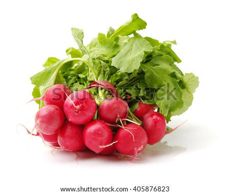 Fresh radish on white background