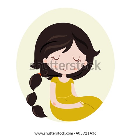 Illustration of Scorpio zodiac sign as a beautiful girl. Vector illustration isolated on white.
