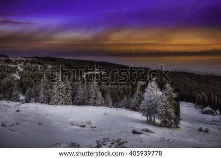 Vitosha Mountain in the winter,near Sofia, Bulgaria
