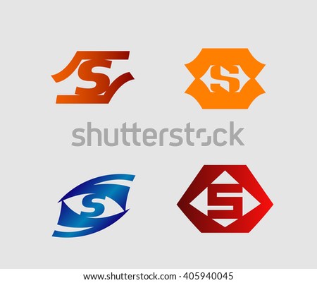 Set of letter S logo
