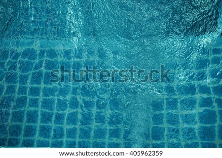 Bubbles of water in the pool.