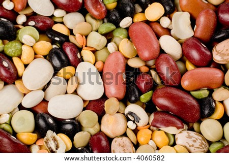 Mixed beans for background