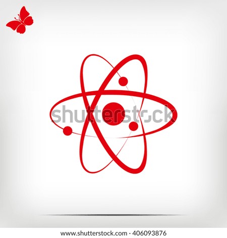 Atom sign icon