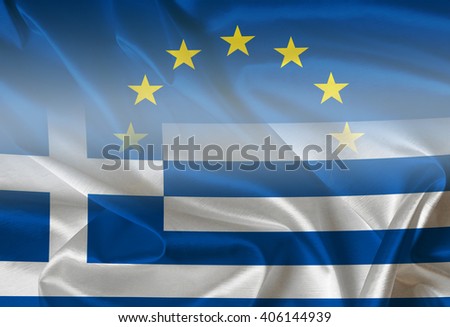 European Union and Greece - flags