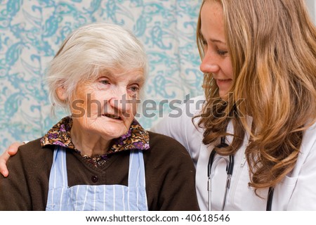 Old woman tells a story to the young doctor