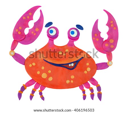 plasticine red crab