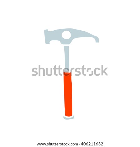 doodle icon. rock hammer. vector illustration