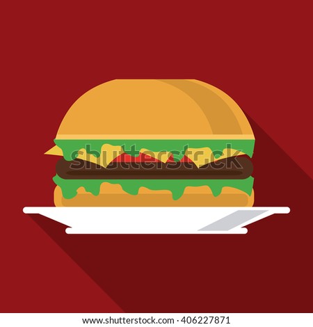 Food concept, burger design, vector illustration