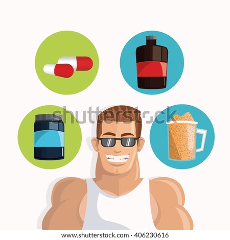 Icon of Protein Supplement design, vector illustration