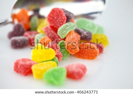soft jelly with bright background 