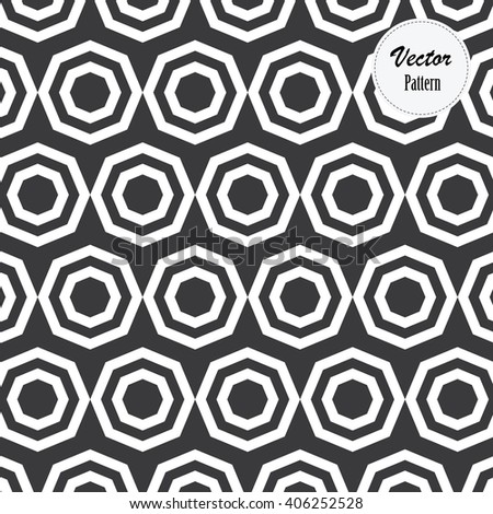 Vector  pattern. Repeating geometric tiles with octagons and rhombuses