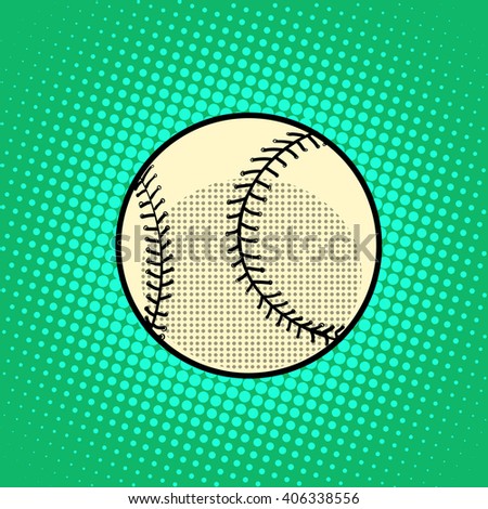 Baseball Ball pop art retro style